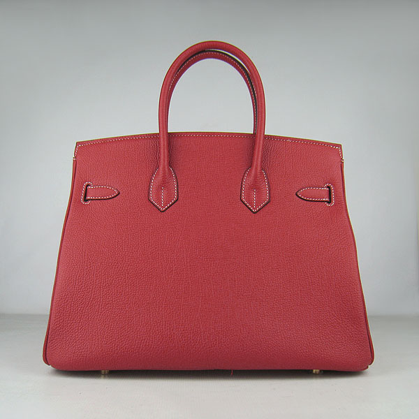 High Quality Fake Hermes Birkin 35CM Togo Leather Bag Red 6089